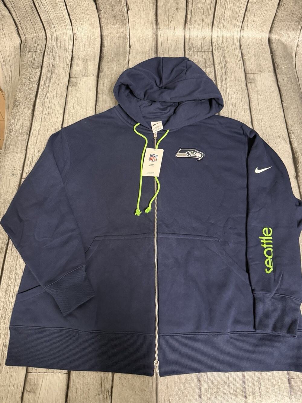 NWT Women’s Nike Seattle Seahawks Phoenix Hoodie Full-Zip Sweatshirt 1X